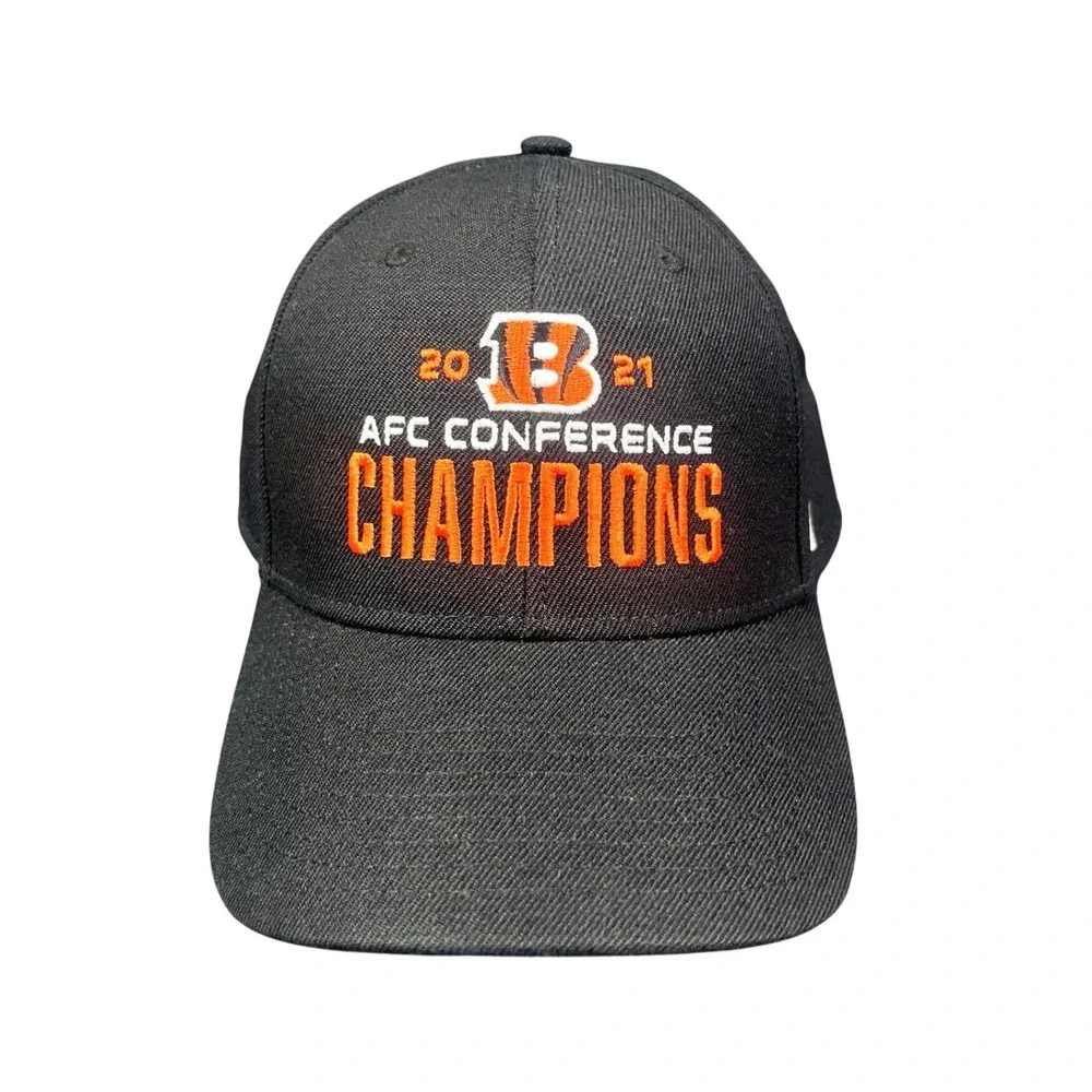 47 Brand Cincinnati Bengals 2021 AFC Conference Champions Hat Black NFL Cap OSFA